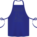 This Princess Wears Ice Skates Skater Cotton Apron 100% Organic Royal Blue