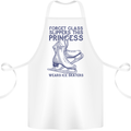 This Princess Wears Ice Skates Skater Cotton Apron 100% Organic White