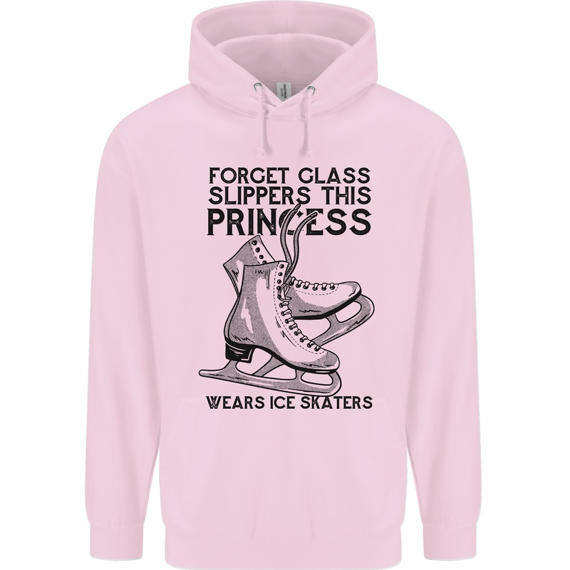 This Princess Wears Ice Skates Skater Funny Childrens Kids Hoodie Light Pink