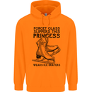 This Princess Wears Ice Skates Skater Funny Childrens Kids Hoodie Orange