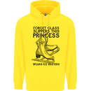 This Princess Wears Ice Skates Skater Funny Childrens Kids Hoodie Yellow