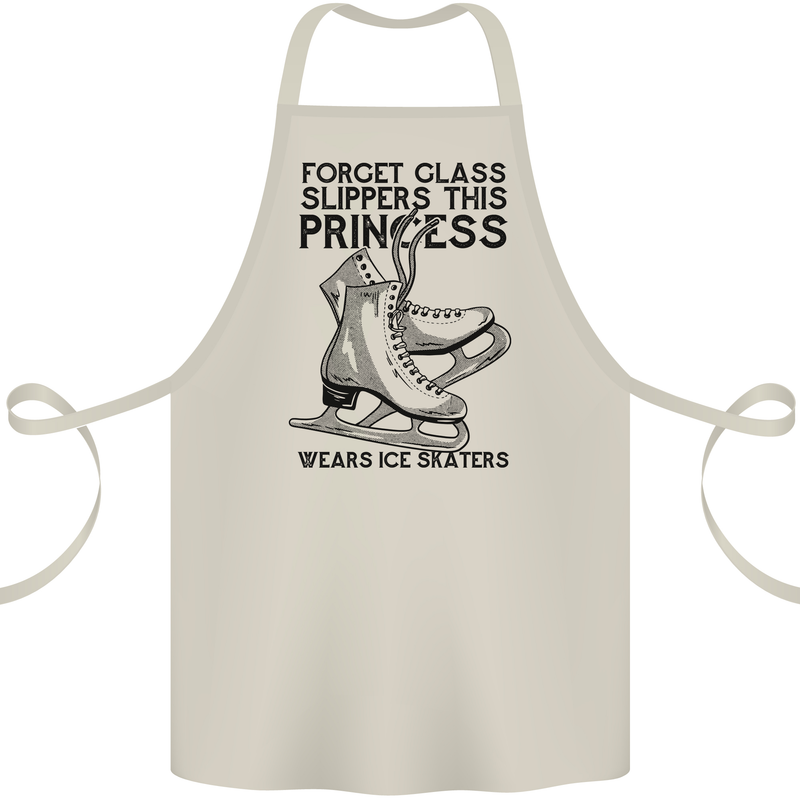 This Princess Wears Ice Skates Skater Funny Cotton Apron 100% Organic Natural