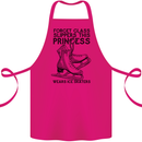 This Princess Wears Ice Skates Skater Funny Cotton Apron 100% Organic Pink