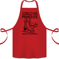 This Princess Wears Ice Skates Skater Funny Cotton Apron 100% Organic Red