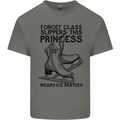 This Princess Wears Ice Skates Skater Funny Kids T-Shirt Childrens Charcoal