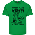 This Princess Wears Ice Skates Skater Funny Kids T-Shirt Childrens Irish Green