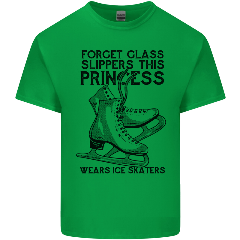 This Princess Wears Ice Skates Skater Funny Kids T-Shirt Childrens Irish Green