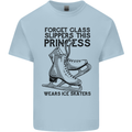This Princess Wears Ice Skates Skater Funny Kids T-Shirt Childrens Light Blue
