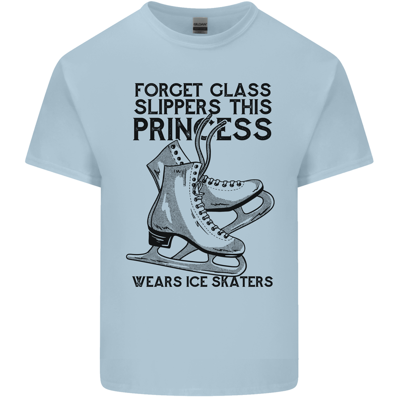This Princess Wears Ice Skates Skater Funny Kids T-Shirt Childrens Light Blue