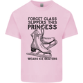 This Princess Wears Ice Skates Skater Funny Kids T-Shirt Childrens Light Pink