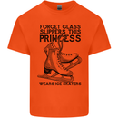 This Princess Wears Ice Skates Skater Funny Kids T-Shirt Childrens Orange