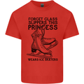 This Princess Wears Ice Skates Skater Funny Kids T-Shirt Childrens Red
