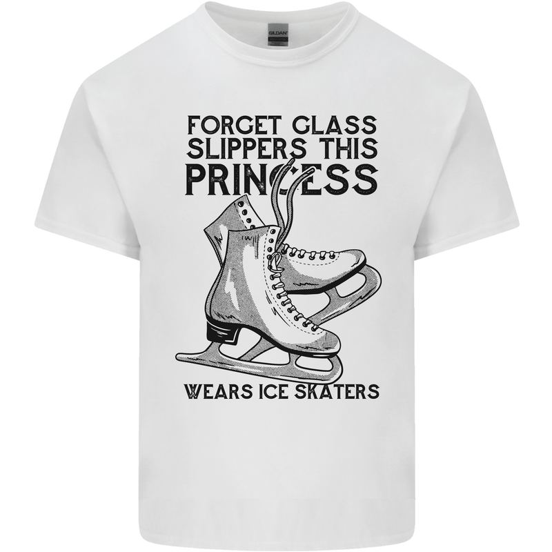 This Princess Wears Ice Skates Skater Funny Kids T-Shirt Childrens White