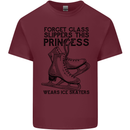 This Princess Wears Ice Skates Skater Funny Mens Cotton T-Shirt Tee Top Maroon