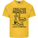 This Princess Wears Ice Skates Skater Funny Mens Cotton T-Shirt Tee Top Yellow
