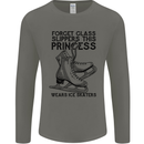 This Princess Wears Ice Skates Skater Funny Mens Long Sleeve T-Shirt Charcoal