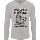 This Princess Wears Ice Skates Skater Funny Mens Long Sleeve T-Shirt Sports Grey