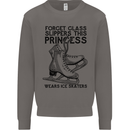 This Princess Wears Ice Skates Skater Funny Mens Sweatshirt Jumper Charcoal