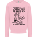 This Princess Wears Ice Skates Skater Funny Mens Sweatshirt Jumper Light Pink