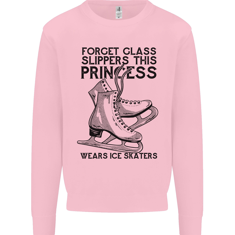 This Princess Wears Ice Skates Skater Funny Mens Sweatshirt Jumper Light Pink