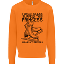 This Princess Wears Ice Skates Skater Funny Mens Sweatshirt Jumper Orange