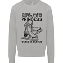 This Princess Wears Ice Skates Skater Funny Mens Sweatshirt Jumper Sports Grey