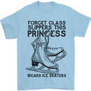 This Princess Wears Ice Skates Skater Funny Mens T-Shirt 100% Cotton Light Blue