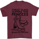 This Princess Wears Ice Skates Skater Funny Mens T-Shirt 100% Cotton Maroon