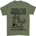 This Princess Wears Ice Skates Skater Funny Mens T-Shirt 100% Cotton Military Green