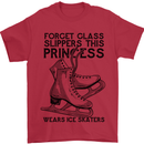 This Princess Wears Ice Skates Skater Funny Mens T-Shirt 100% Cotton Red