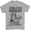 This Princess Wears Ice Skates Skater Funny Mens T-Shirt 100% Cotton Sports Grey