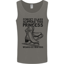 This Princess Wears Ice Skates Skater Funny Mens Vest Tank Top Charcoal