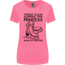 This Princess Wears Ice Skates Skater Funny Womens Wider Cut T-Shirt Azalea