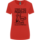 This Princess Wears Ice Skates Skater Funny Womens Wider Cut T-Shirt Red