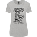 This Princess Wears Ice Skates Skater Funny Womens Wider Cut T-Shirt Sports Grey