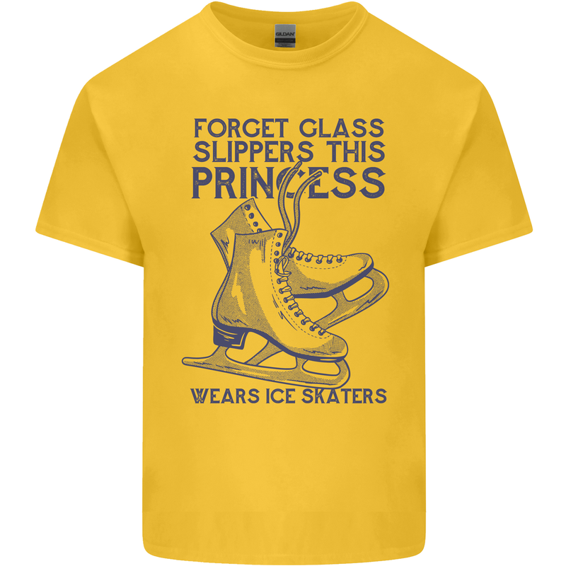 This Princess Wears Ice Skates Skater Kids T-Shirt Childrens Yellow