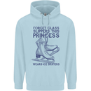 This Princess Wears Ice Skates Skater Mens 80% Cotton Hoodie Light Blue