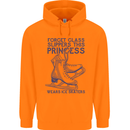 This Princess Wears Ice Skates Skater Mens 80% Cotton Hoodie Orange