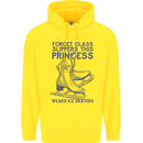This Princess Wears Ice Skates Skater Mens 80% Cotton Hoodie Yellow