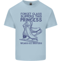 This Princess Wears Ice Skates Skater Mens Cotton T-Shirt Tee Top Light Blue