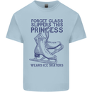 This Princess Wears Ice Skates Skater Mens Cotton T-Shirt Tee Top Light Blue