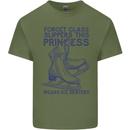 This Princess Wears Ice Skates Skater Mens Cotton T-Shirt Tee Top Military Green