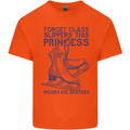 This Princess Wears Ice Skates Skater Mens Cotton T-Shirt Tee Top Orange