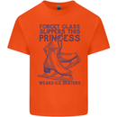 This Princess Wears Ice Skates Skater Mens Cotton T-Shirt Tee Top Orange