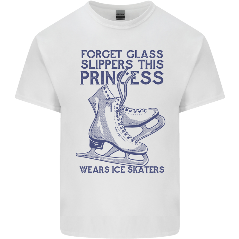 This Princess Wears Ice Skates Skater Mens Cotton T-Shirt Tee Top White