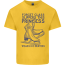 This Princess Wears Ice Skates Skater Mens Cotton T-Shirt Tee Top Yellow