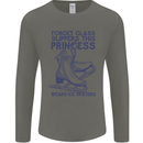 This Princess Wears Ice Skates Skater Mens Long Sleeve T-Shirt Charcoal