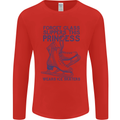 This Princess Wears Ice Skates Skater Mens Long Sleeve T-Shirt Red