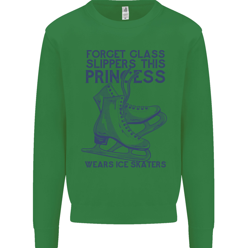 This Princess Wears Ice Skates Skater Mens Sweatshirt Jumper Irish Green