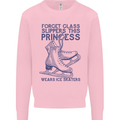 This Princess Wears Ice Skates Skater Mens Sweatshirt Jumper Light Pink